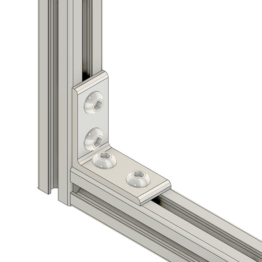 40-523-3 MODULAR SOLUTIONS ANGLE BRACKET<BR>30 SERIES 60MM TALL X 30MM WIDE W/HARDWARE